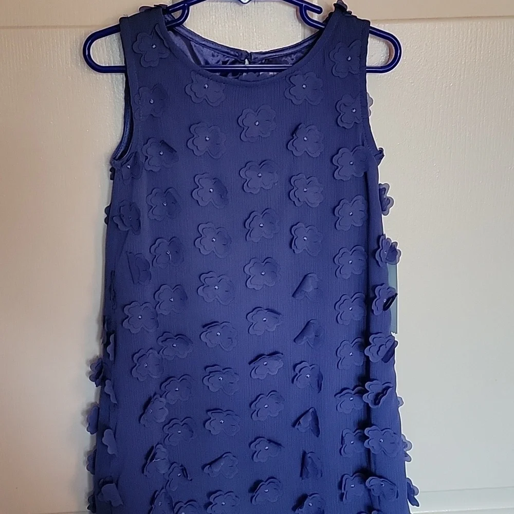 Cat & Jack, beautiful, periwinkle colored girls dress XS(4/5). NWT. Sleeveless.